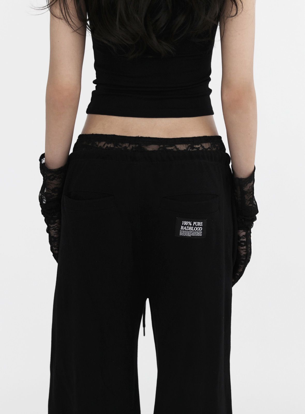 ★韓国人気★BADBLOOD★Pure Lace Trim Jogger ☆韓国人気☆BADBLOOD☆Pure Lace Trim Jogger (BADBLOOD/パンツ