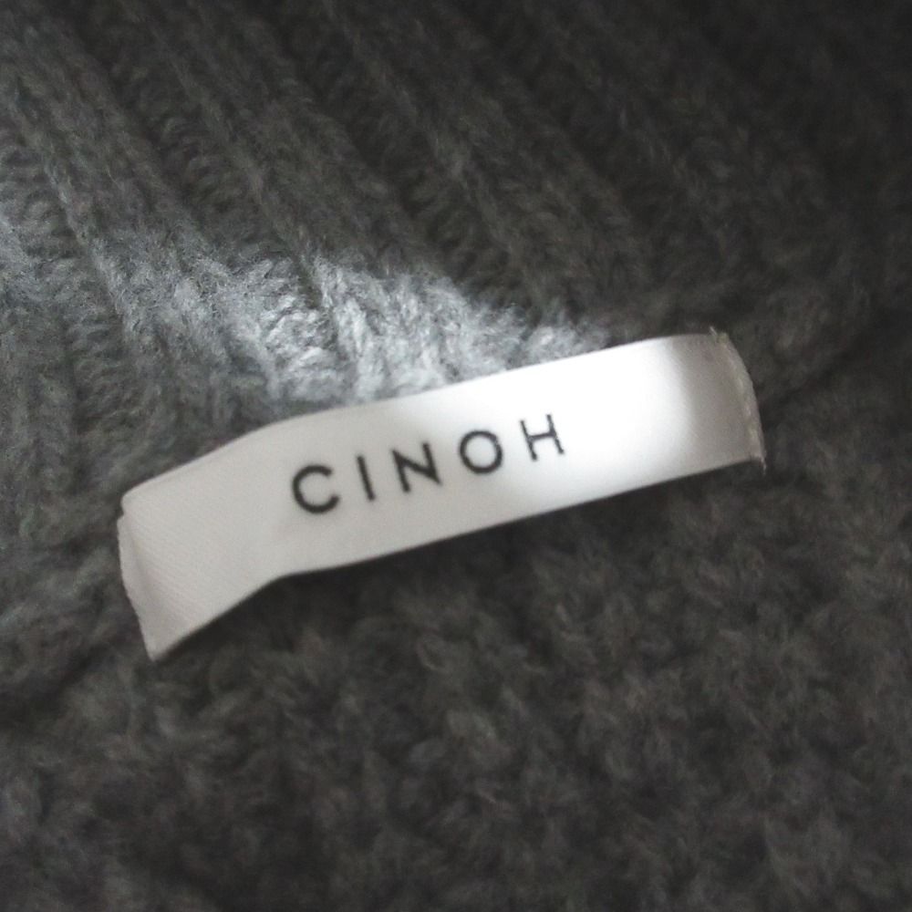 美品 CINOH チノ メリノウール ノースリーブタートルネック