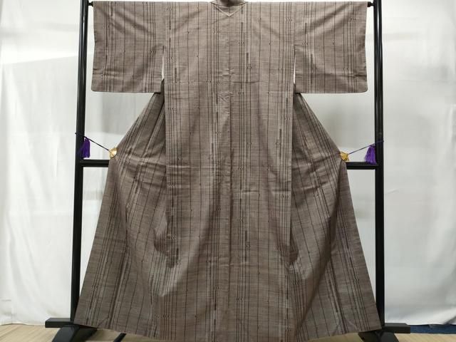 平和屋着物○本場大島紬 短冊吉祥花文 やまと誂製 正絹 逸品 未