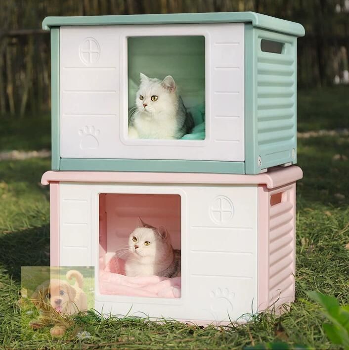 大人気ペットハウス 猫ハウス キャットハウス 犬小屋 野良猫 避難所 洗える 滑り止め 防寒 雨よけ 防風 小型犬 取り外し 組み立て簡単 屋内