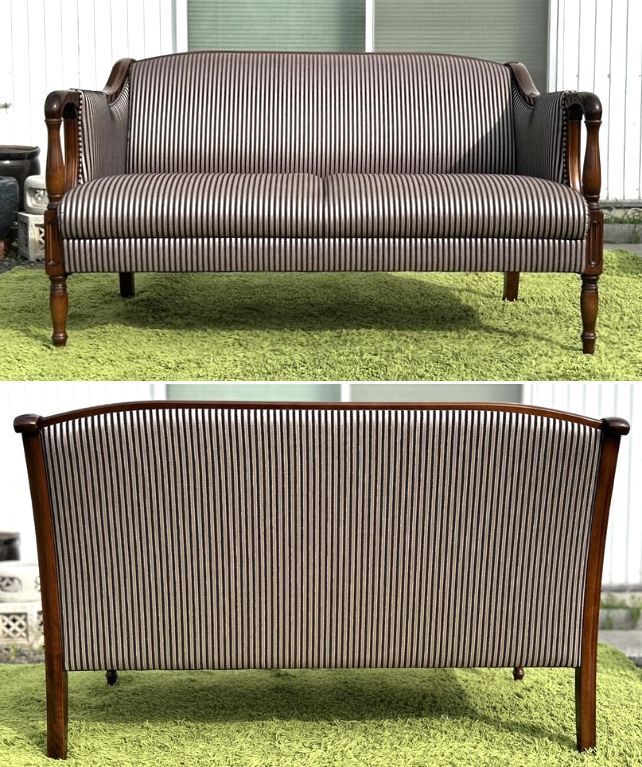モリシゲ家具 Nスペンサー 2シーターソファ ストライプ柄 2Pソファ DM 