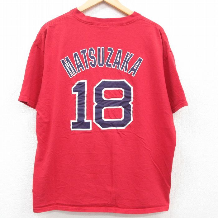 XL/古着 マジェスティック 半袖 ビンテージ Tシャツ メンズ 00s MLB ボストンレッドソックス 松坂大輔 大きいサイズ コットン クルーネ  - メルカリ