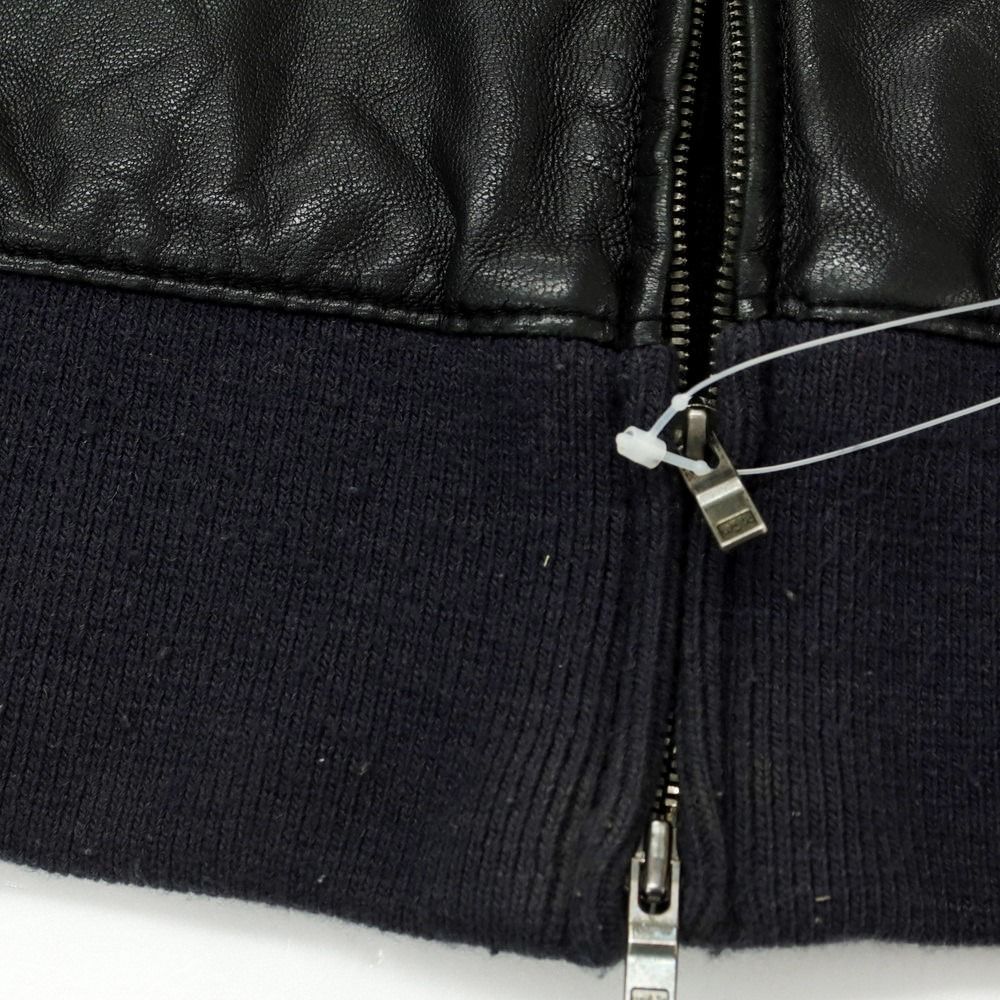 中古】ダブルジェイケイ wjk ラムレザー ジップアップ レザーブルゾン