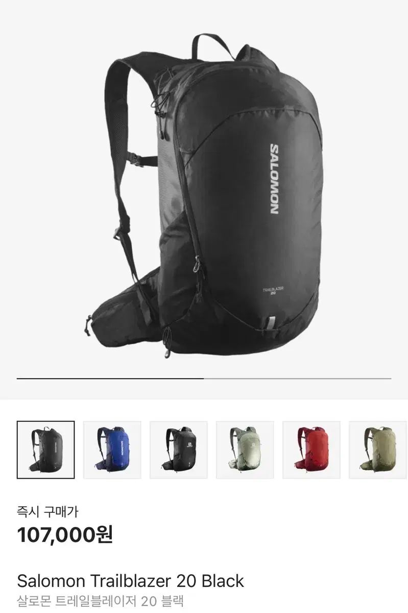 SALOMON TRAILBLAZER 20 ブラック リュック SALOMON TRAILBLAZER 20