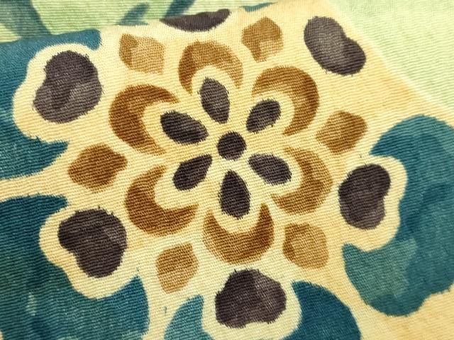 平和屋本店■極上　摺型友禅　京都　多ち花　九寸名古屋帯　枝花文　燕　逸品　DZAA6327kh5 平和屋本店□極上 摺型友禅 京都 多ち花 九寸名古屋帯 枝花文 燕 逸品