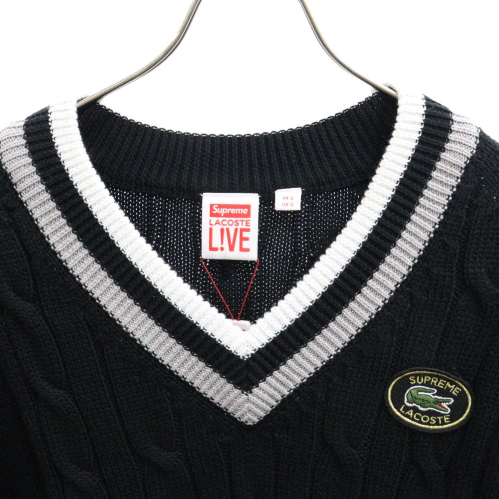 SUPREME (シュプリーム) 17SS ×LACOSTE Tennis Sweater ×ラコステ V