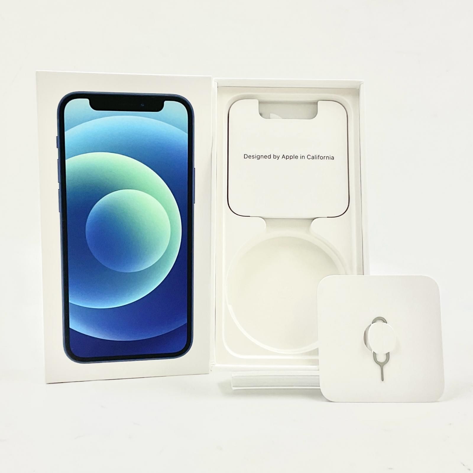 全額返金保証】【最速発送】Apple iPhone 12 128GB ブルー Softbank 白  