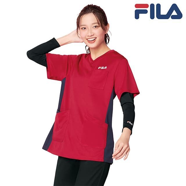 FILA フィラ 看護 介護 ウェア Lサイズ トップス 9223043 吸水速