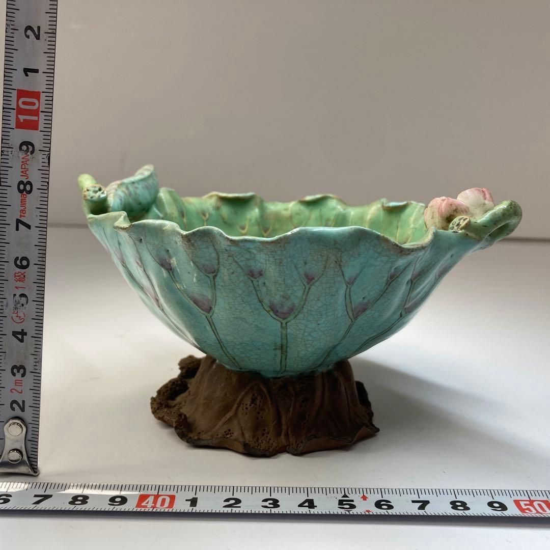 萬古焼 台鉢 横幅約15㎝ 東Y6-0301①トヒコ 鉢マニア