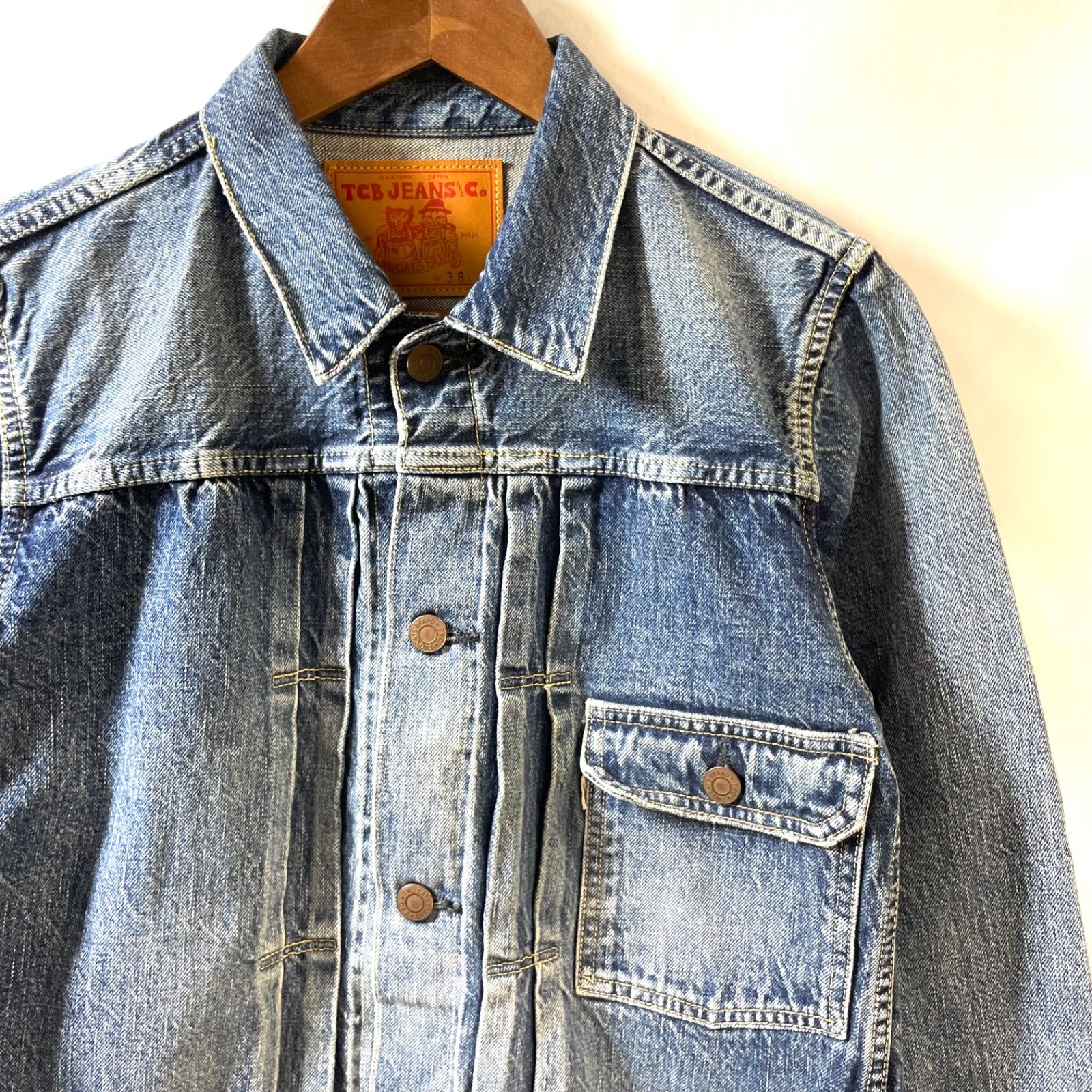 69】TCB JEANS 30s 1st Jacket Aging Model 別注 デニム ジャケット ...