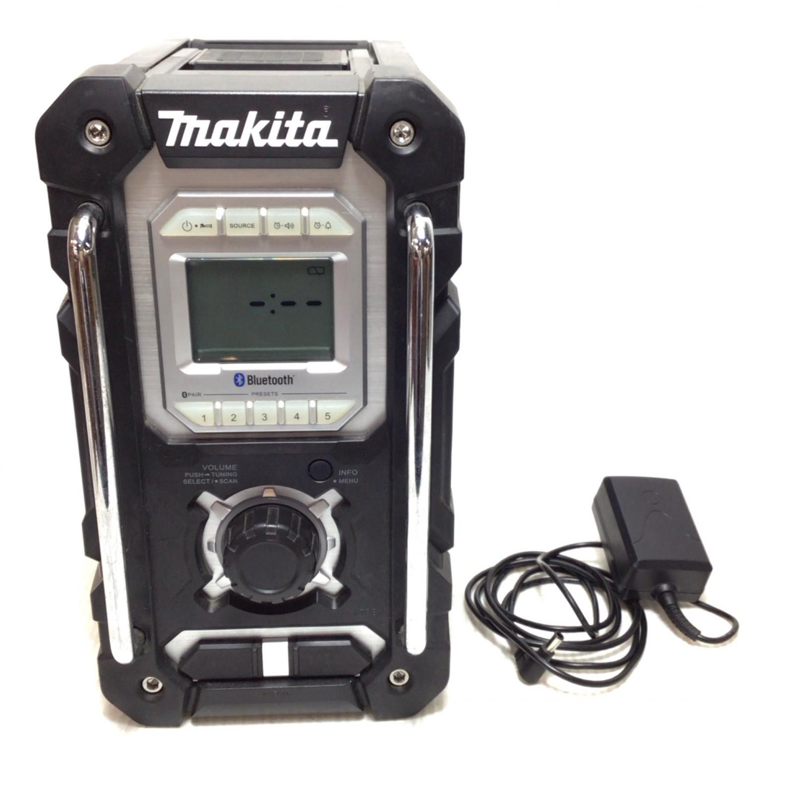 ΘΘMAKITA マキタ 工具関連用品 バッテリー式ラジオ 度A ACアダプター付 コードレス式 18v 使用感有 MR108 ブルー