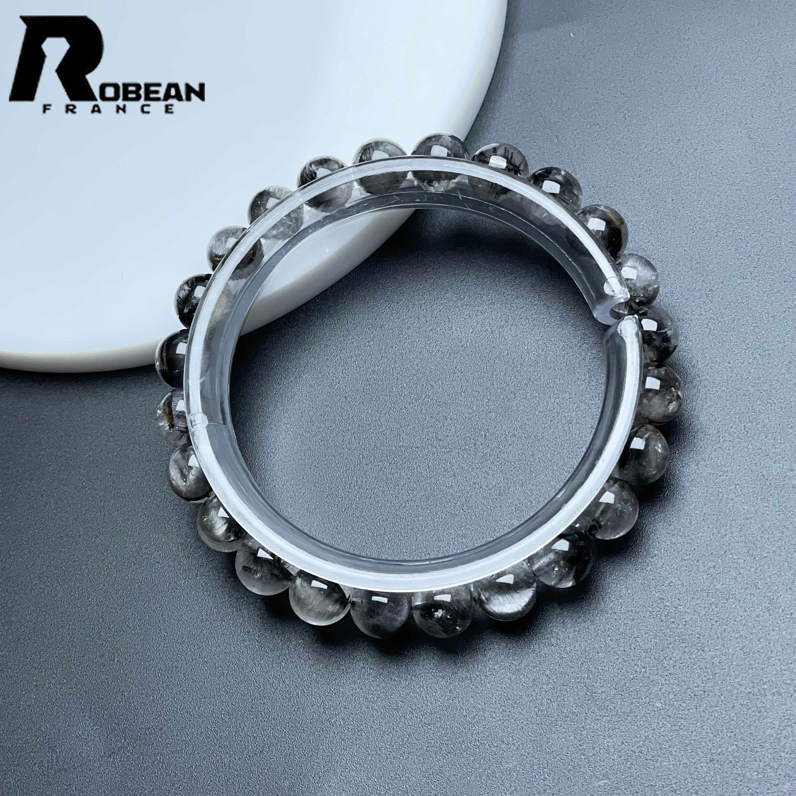 10%OFFクーポン配布中 EU製 定価11万円 ROBEAN 太陽花タイチンルチル 黄金針水晶 金運 開運 ゴールド ブレスレット パワーストーン プレゼント2 9.7-10.6mm M0916481