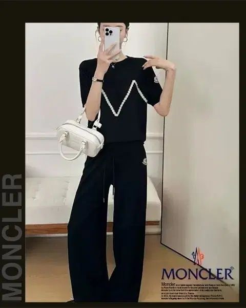 MONCLER モンクレール M レース ニット ラウンド ズボン セットアップ セット