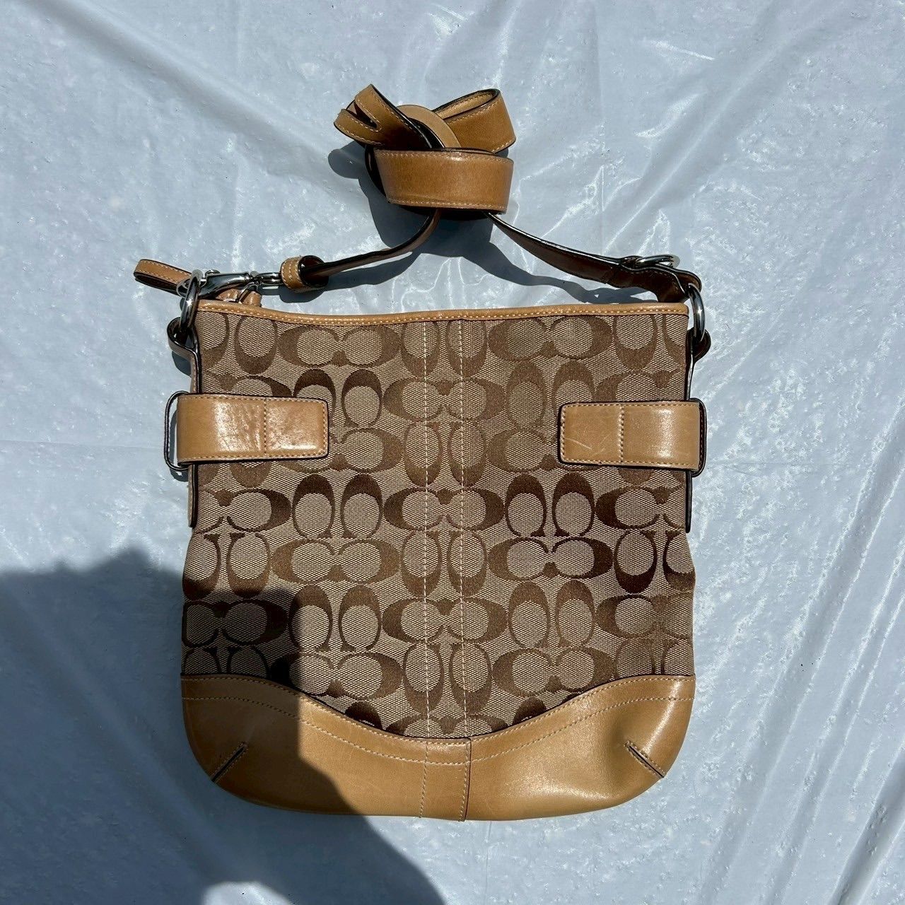 コーチ ショルダーバッグ 肩掛け 斜め掛け キャンバス レザー コーチ