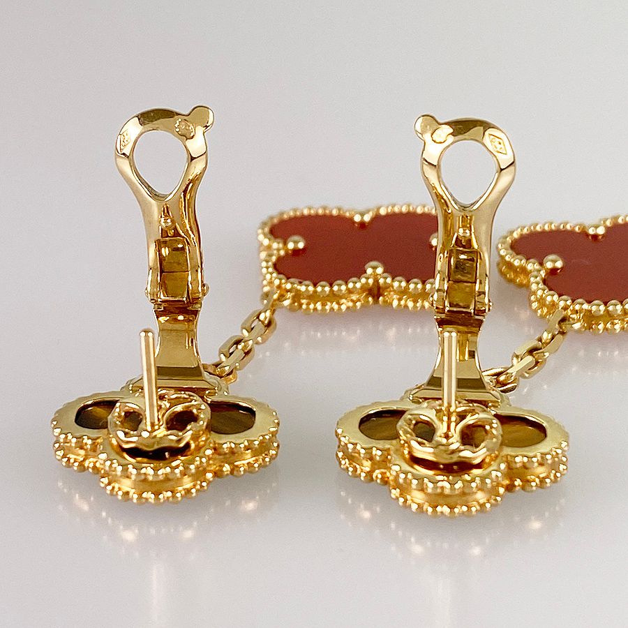 ヴァンクリーフ&アーペル ピアス カーネリアン タイガーアイ マジック