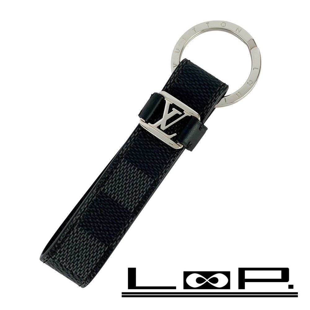 新同 ルイヴィトン ドラゴンヌ キーリング キーホルダー LV ダミエ グラフィット ブラック M62706 箱 442575 10