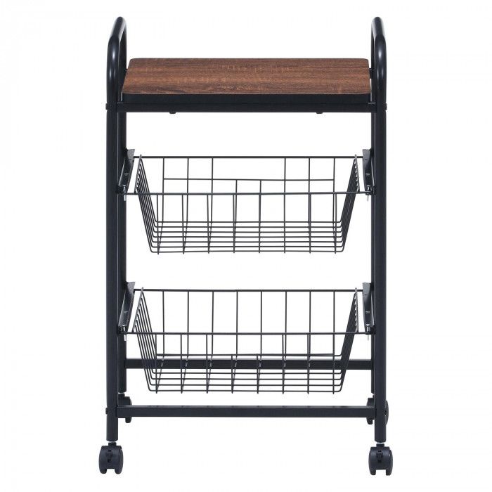 不二貿易 C D 15420 キッチンワゴン FBC-01-1 BK BR 15420 NEXPOTALLINN_EU