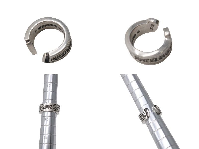 CHROME HEARTS クロムハーツ ラージ スクロースラベル リング 14号  