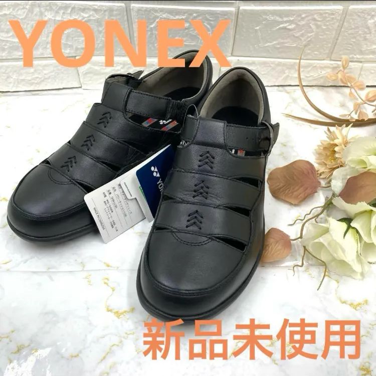YONEX ヨネックス SHW-LC85 レザー ウォーキングシューズ 表記サイズ24.0cm 靴 シューズ レディース ブラック
