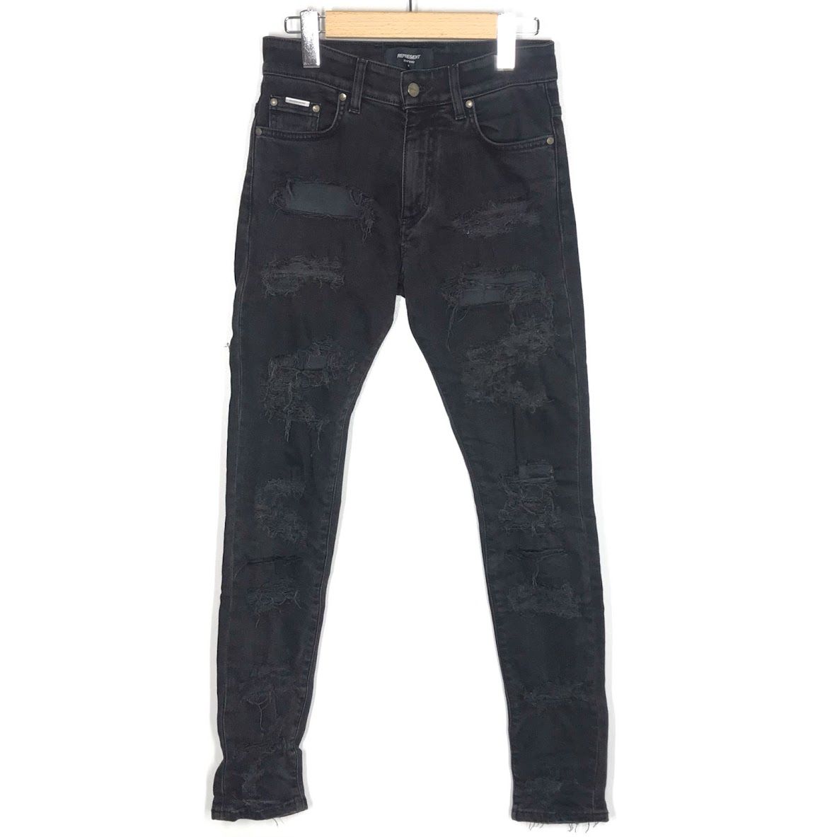 倉吉店 REPRESENT｜リプレゼント ダメージ加工 デニムパンツ ブラック サイズ 28 107