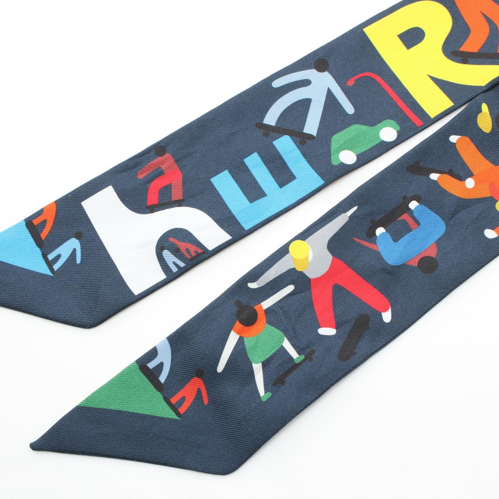 HERMES ツイリースカーフ H064176S 02 スケボー/エトープ HERMES