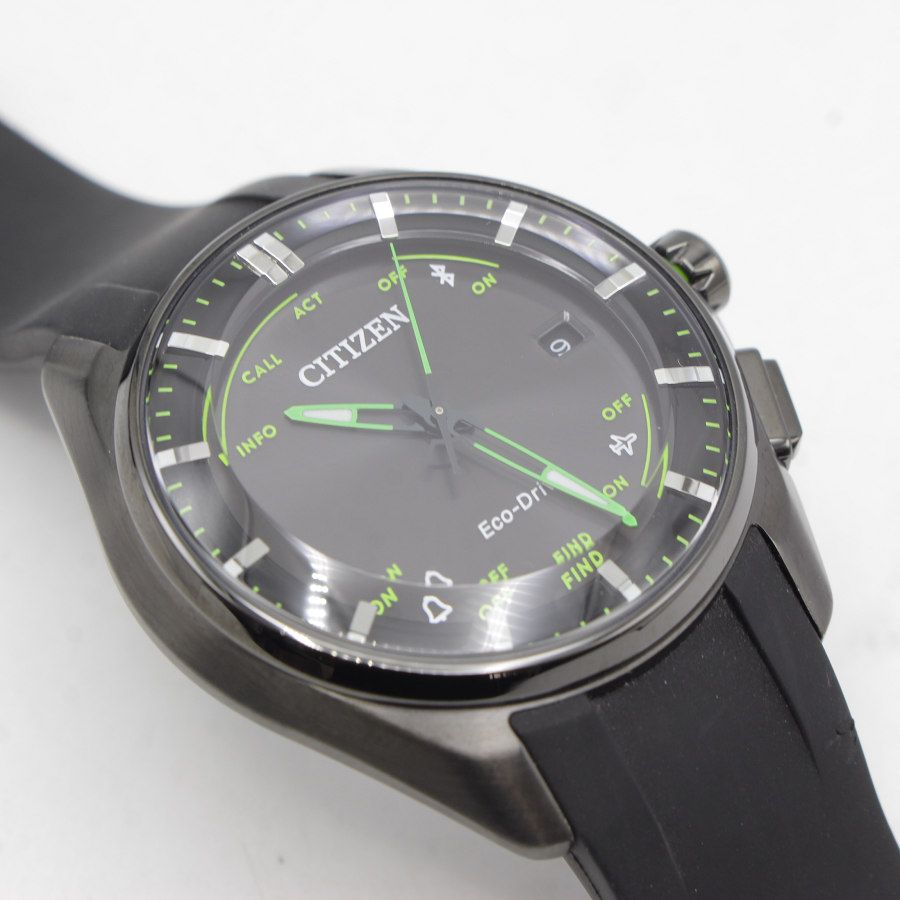 美品】CITIZEN Eco-Drive Bluetooth BZ4005-03E ブラック×グリーン 