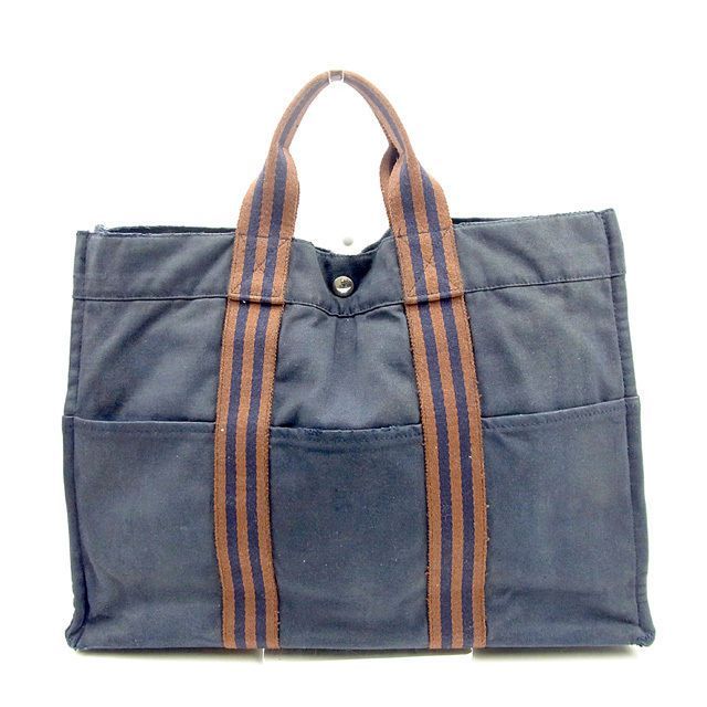 エルメス トートバッグ ハンドバッグ トートMM フールトゥ ネイビー