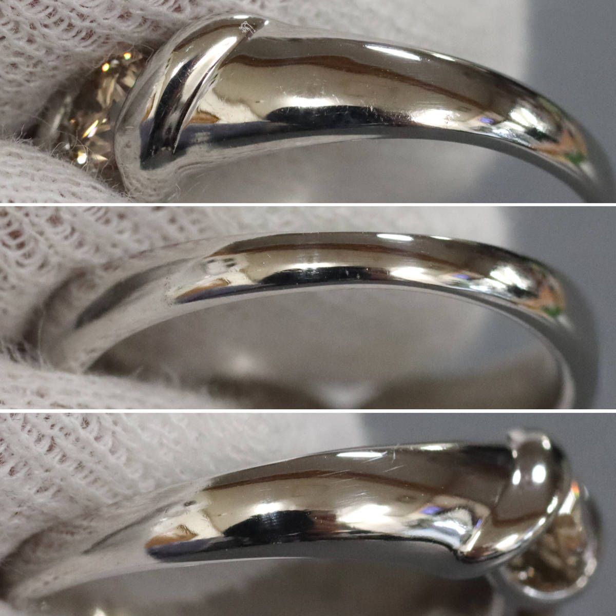 K18WGブラウンダイヤモンドリング D1.00 4.6g #8.5 - メルカリ 