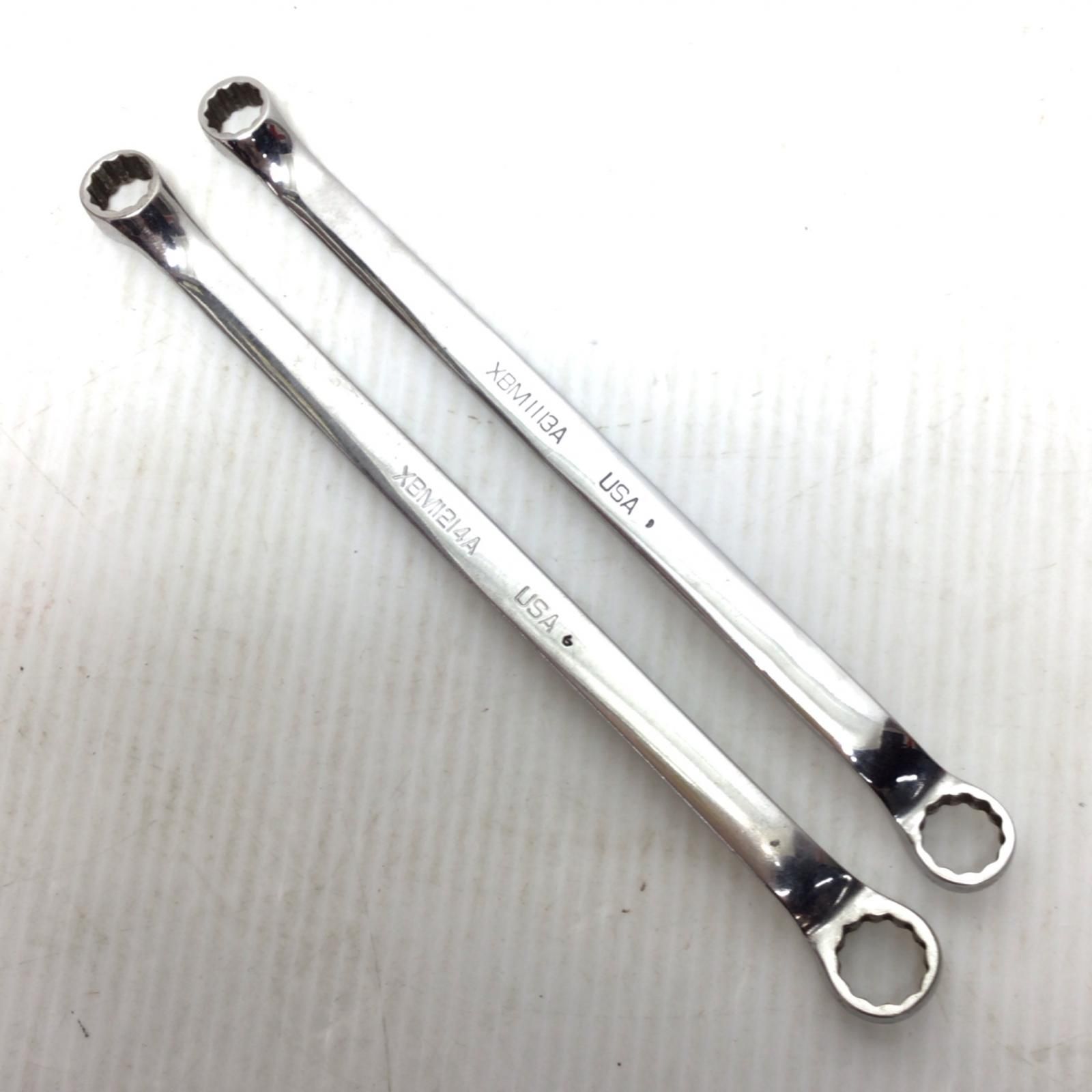 ΘΘSnap-on スナップオン ハンドツール 両口メガネレンチ 程度B 2本セット 11mm 13mm 12mm 14mm 使用感有 XBM1113A 1214A