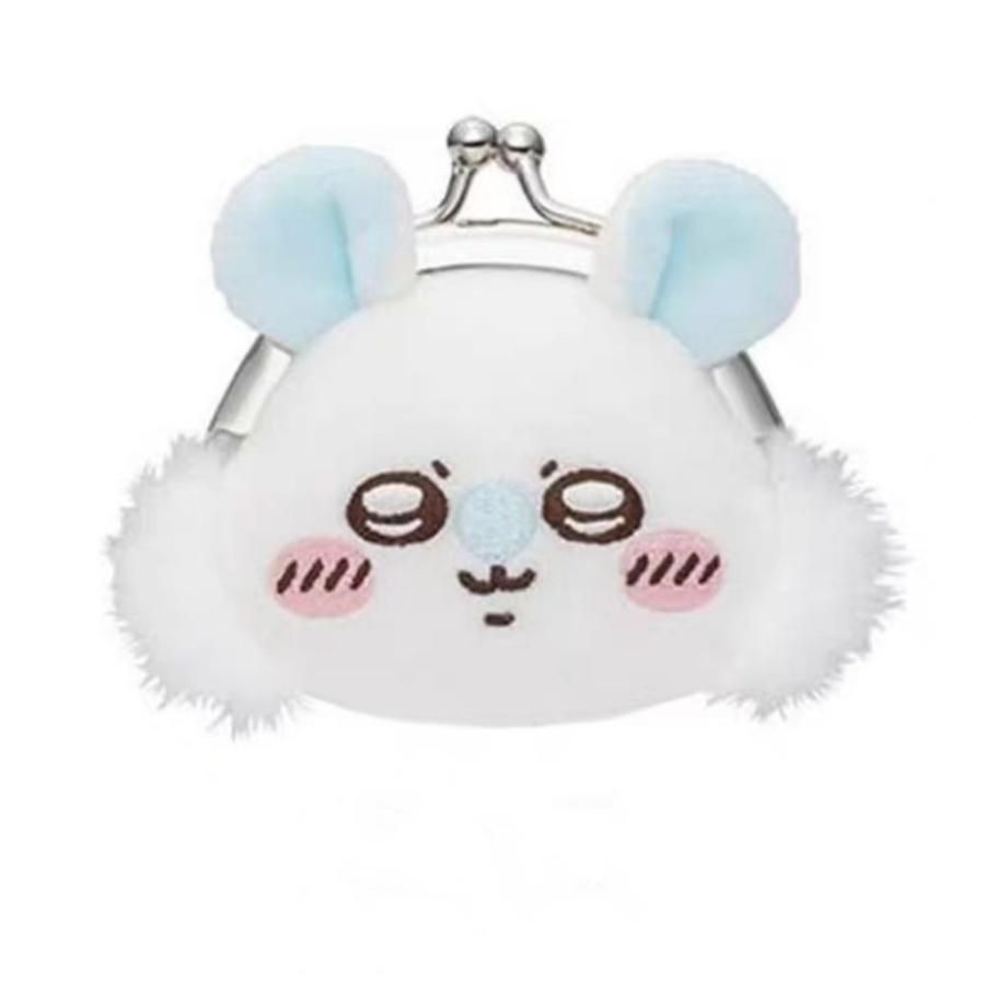 ミニがま口ポーチ ちいかわ 小銭入れ お ぬいぐるみ ハチワレ