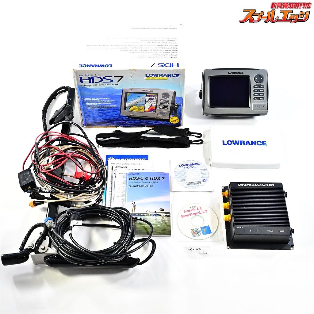ローランス カラー魚探 HDS7 日本語 ストラクチャースキャンHD - RAMマウント - 振動子 - ステー付 魚群探知機 K_100 e08025
