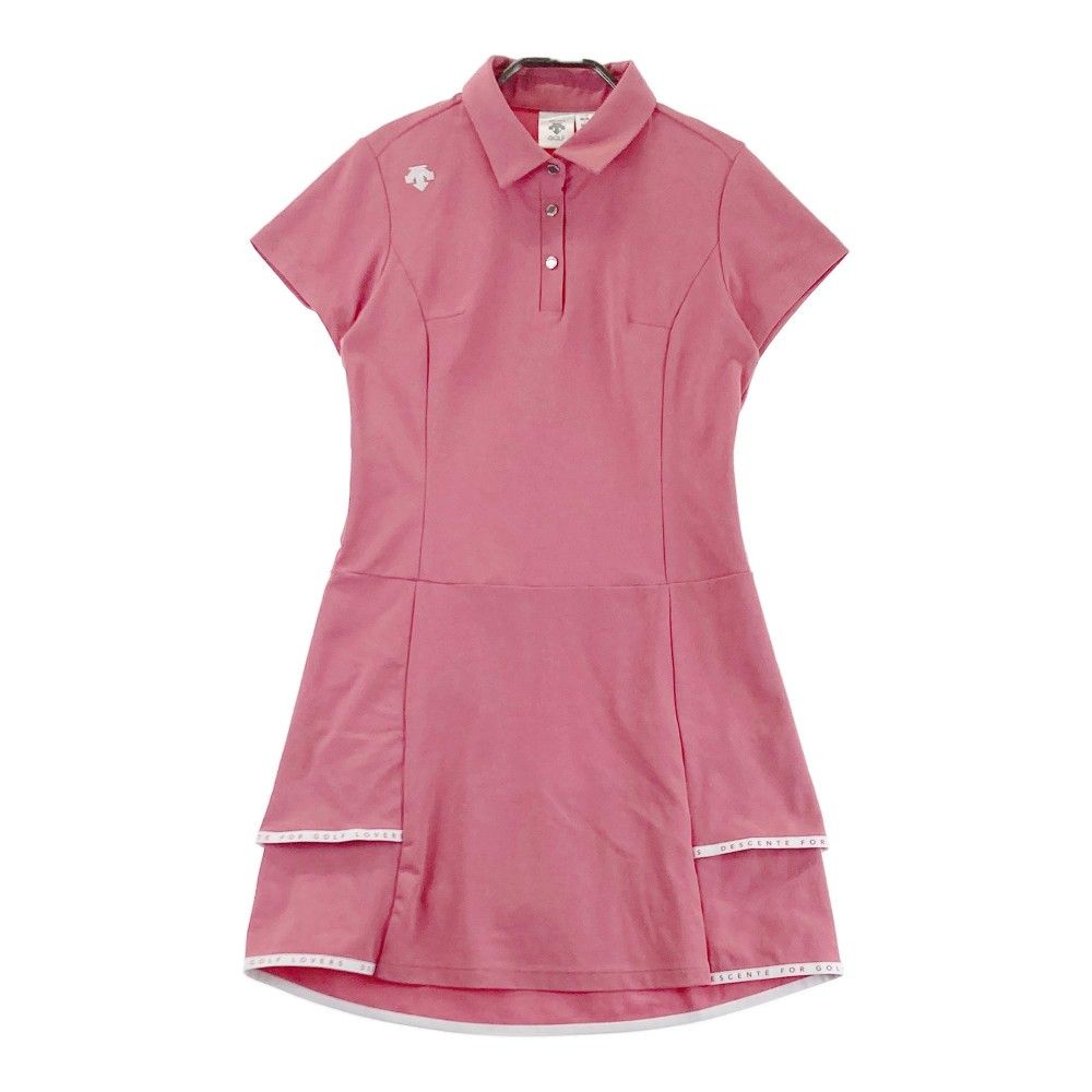 サイズ：S DESCENTE GOLF デサントゴルフ  半袖ポロ ワンピース  ピンク系 [240101378410] ゴルフウェア レディース ストスト