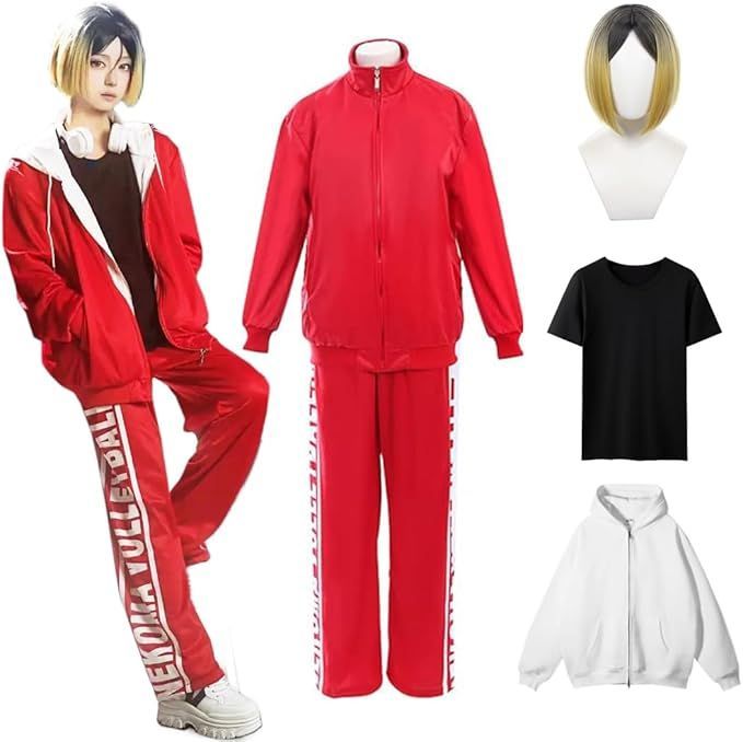 ハイキュー 音駒 ジャージ 制服 灰羽リエーフ ウィッグ付き Amazon.co.jp: ハイキュー 音駒高校 ジャージ ユニフォーム