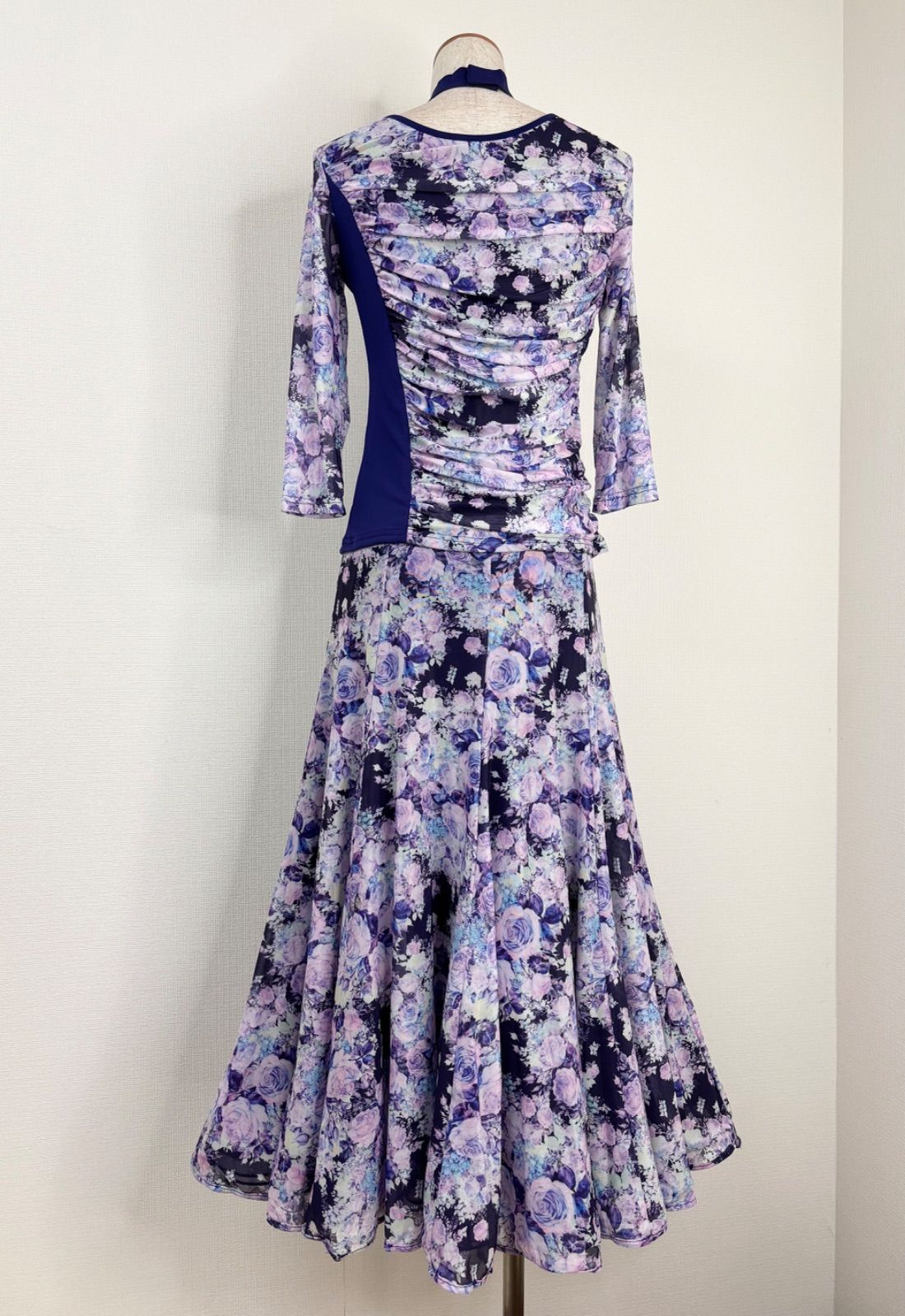 社交ダンススタンダードドレス薄紫色