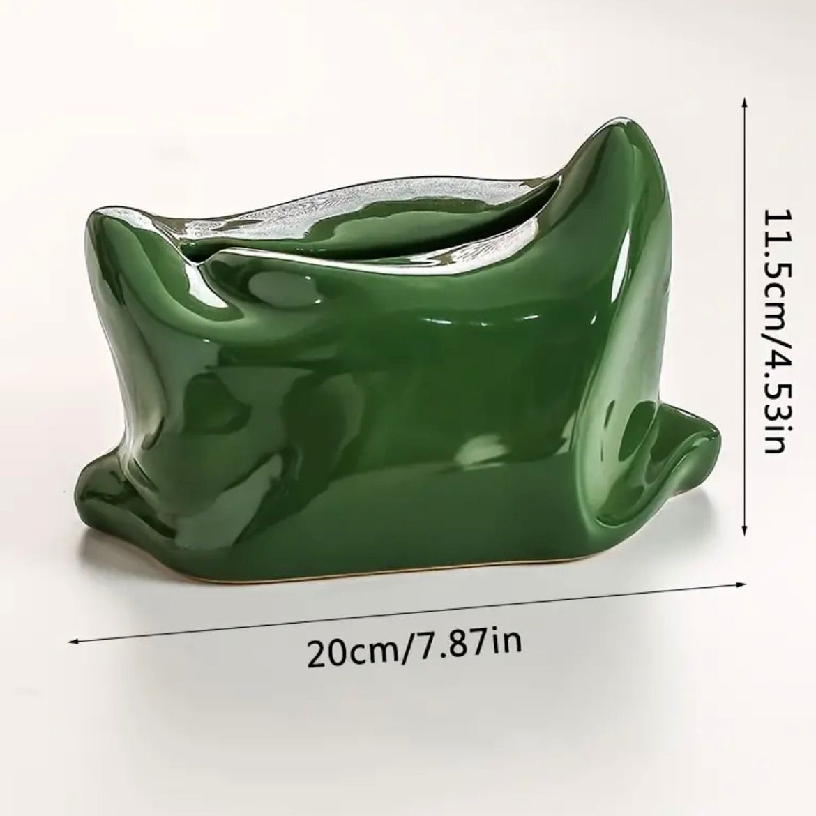 アート ティッシュボックス 陶器製 テーブル設置用 デスクトップ収納 ティッシュケース 家庭用 リビング ダイニング テレビ台 中央設置用 モダンデザイン ティッシュ収納 ペーパー整理 おしゃれ雑貨 インテリアグッズ シンプルデザイン グリーン NEXPOTALLINN_EU