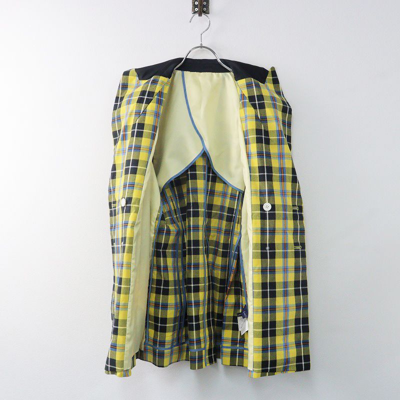 美品 2022SS ロイスクレヨン Lois CRAYON イエローチェックジャケット