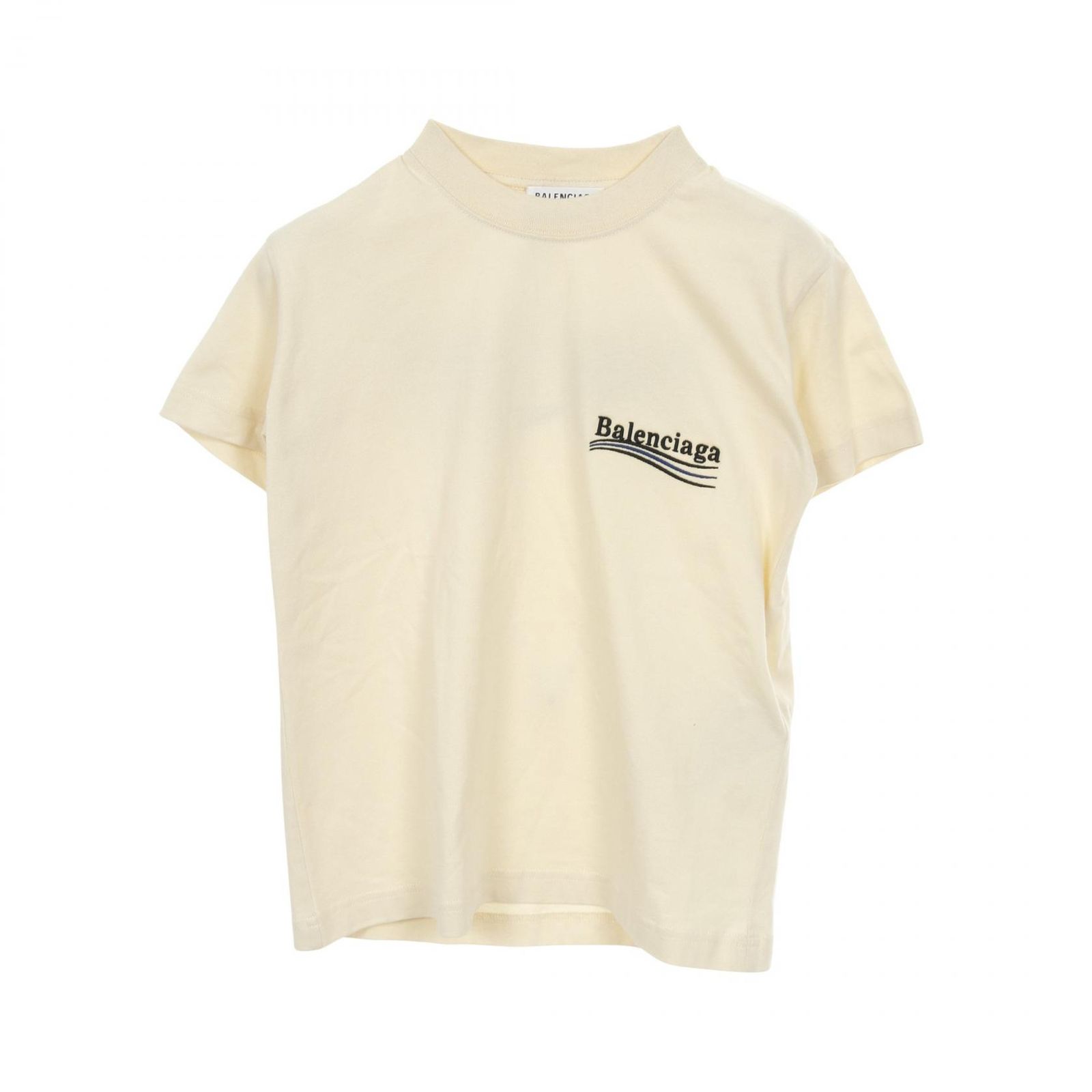 バレンシアガ BALENCIAGA カットソー political logo - ベージュ コットン Tシャツ ユニセックス