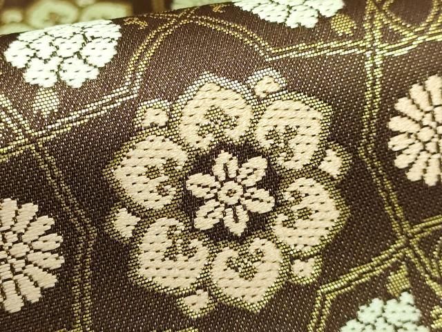 平和屋着物●西陣織 陰山織物謹製 箔屋清兵衛 六通柄袋帯 正倉院 天平錦間道 金糸 保証書・共箱付き 正絹 逸品 未使用 DAAZ0465ps 平和屋本店□極上 西陣織 陰山織物謹製 箔屋清兵衛 六通柄袋帯 唐織 正