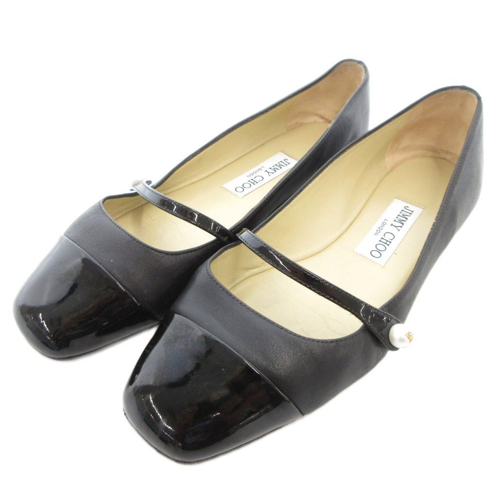 ジミーチュウ JIMMY CHOO パンプス フラットシューズ エナメル