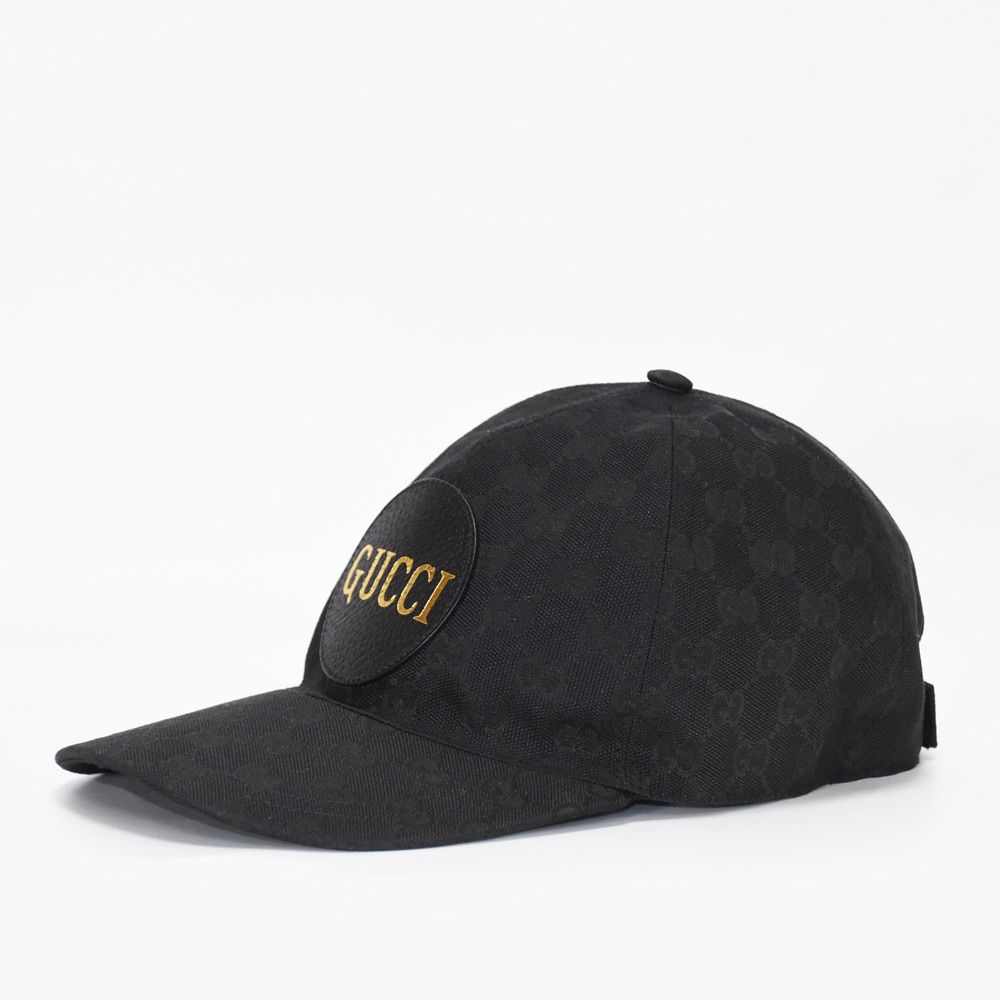 GUCCI ベースボール キャップ GGキャンバス レザーロゴワッペン - 帽子 GUCCI ベースボール キャップ GGキャンバス レザーロゴワッペン - 帽子