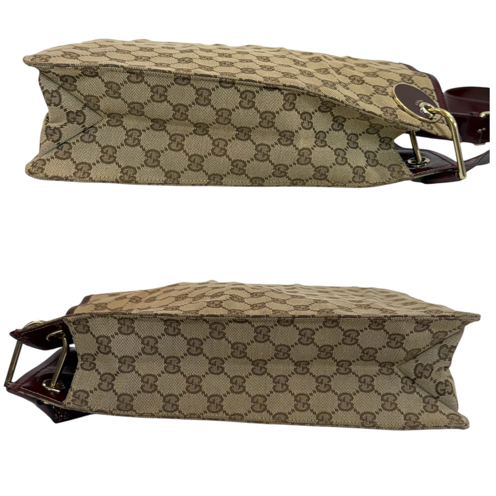 GUCCI グッチ ハンドバック ショルダーバッグ 2way エナメル 美品】 GUCCI グッチ GGキャンバス エナメル ショルダーバッグ