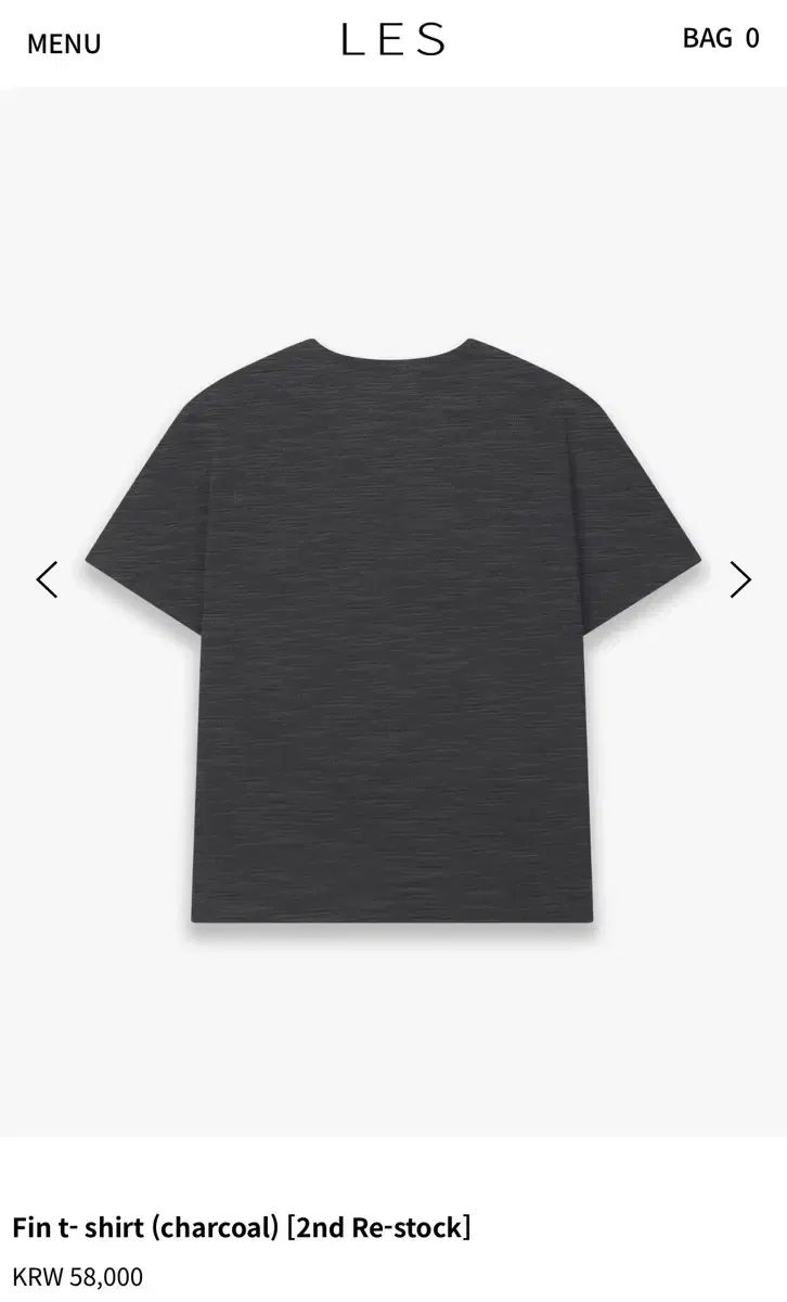 LES ピン チャコールグレー Tシャツ