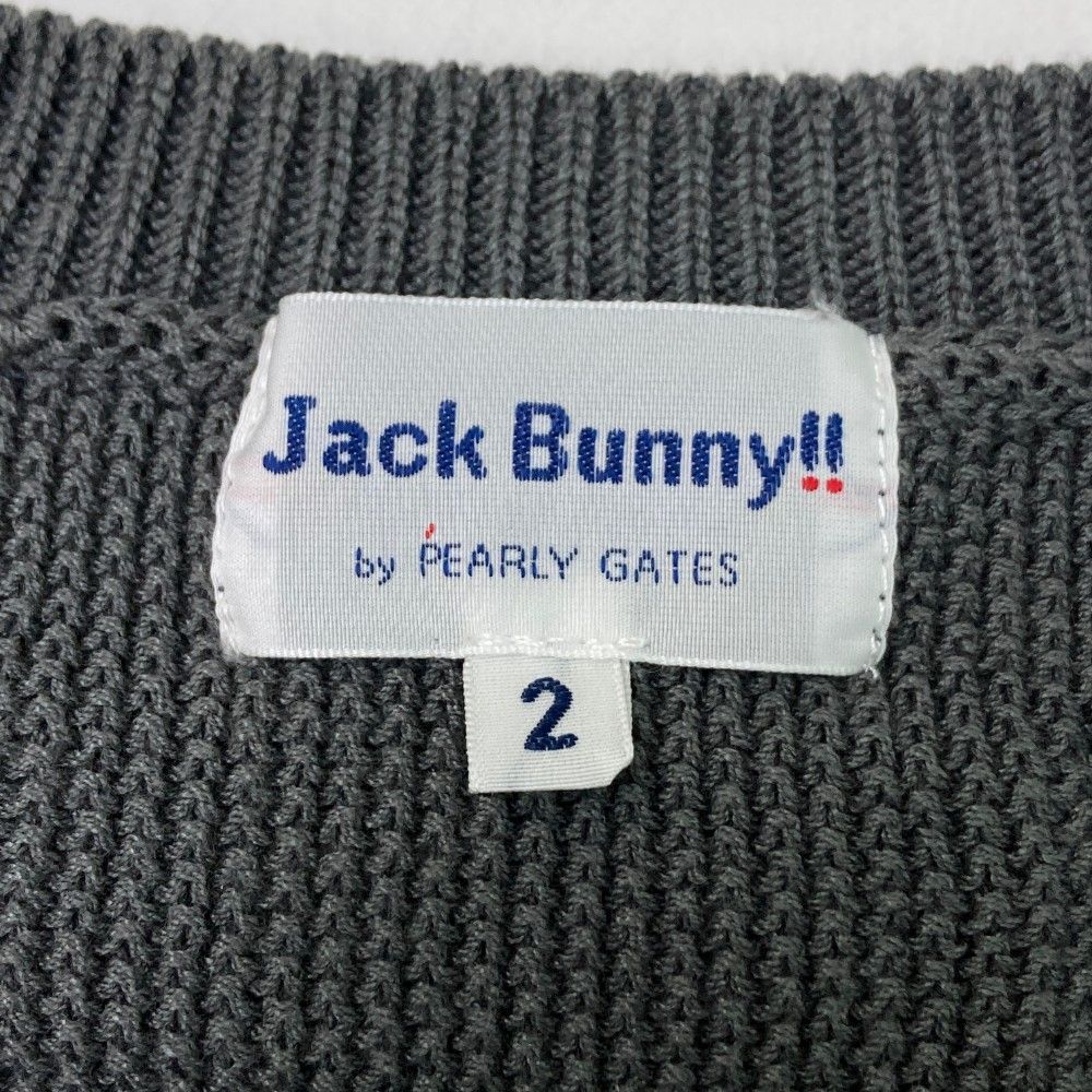 JACK BUNNY!! - JACK BUNNY ジャックバニーVネックニットベスト　グレー系 JACK BUNNY(ジャックバニー) ベスト｜中古ゴルフウェア通販