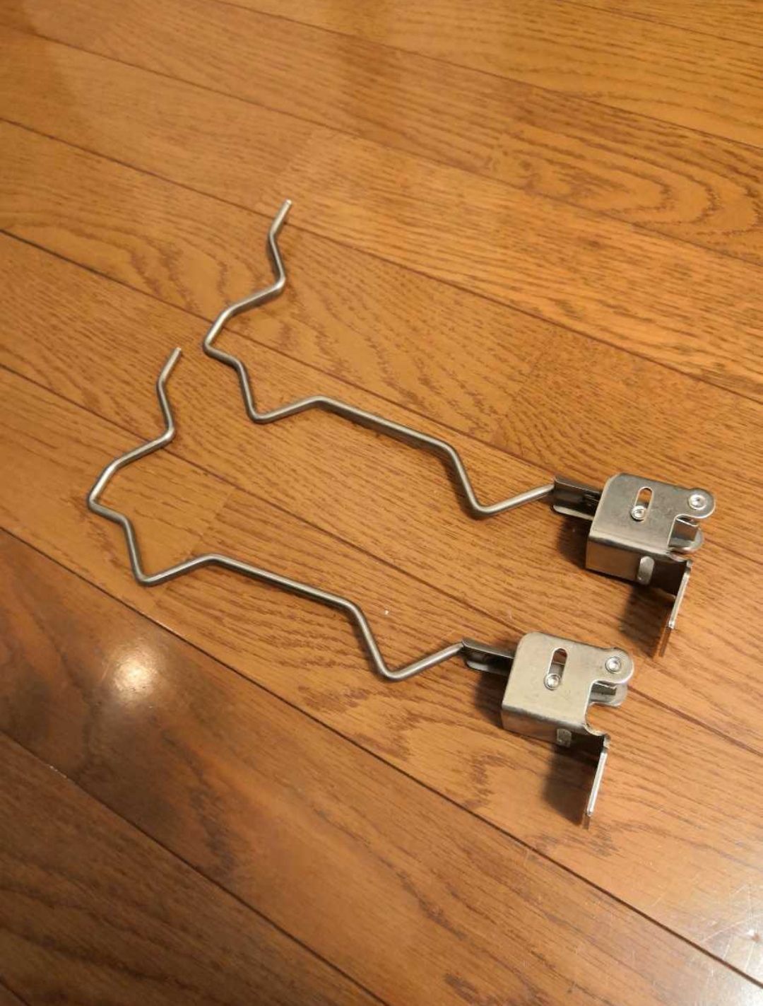 新品未使用★釣楽工房製へら鮒釣台用サイドハンガー、長さ24cm 、折り畳み式