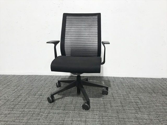 スチールケース シンクチェア 3Dニット ブラックフレーム THK-13201 オフィスチェア steelcase スチールケース エボニー リコリス