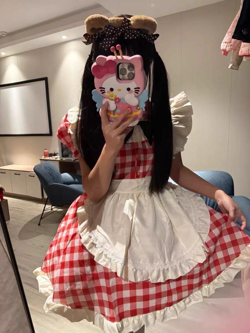 機能性 ♥ 大人気 チェック柄ロリータワンピース お出かけや女子会 イベントに