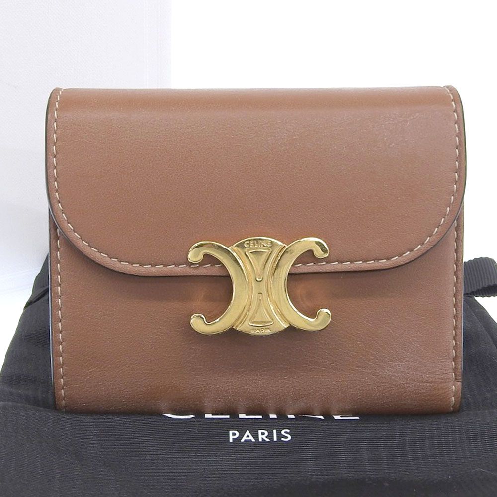 本物保証】 箱・布袋付 超美品 セリーヌ CELINE トリオンフ スモール 