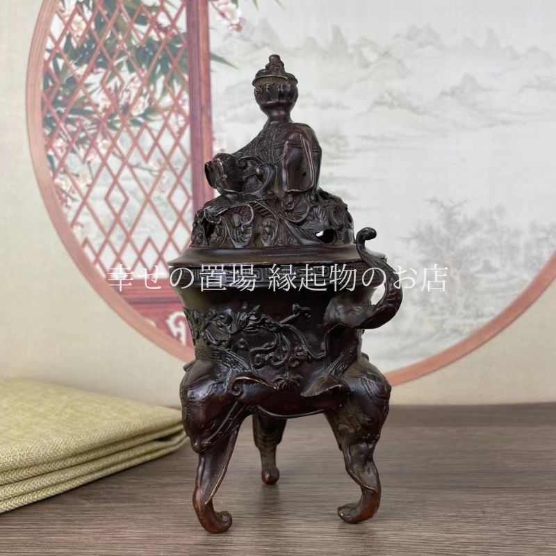 品質が完璧、値段が激安！ 香炉 象鼻 三足香炉 銅製 風水 置物 オブジェ 線香立て お香立て 仏具 アンティーク風 茶道具 茶室飾り 薫香炉 室内インテリア 瞑想グッズ 浄化アイテム 風水アイテム 守護 開運グッズ 優雅 おしゃれ アロマ置き 骨董調 開運グッズ 運勢アップ