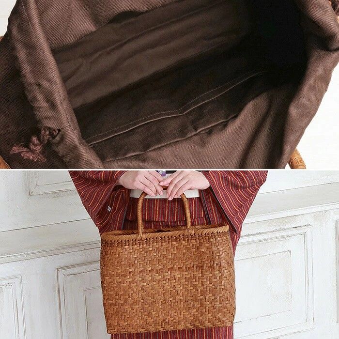 山葡萄のかごバッグ 山葡萄 かごバッグ 山ぶどう やまぶどう 大サイズ 蔓 籠 ku