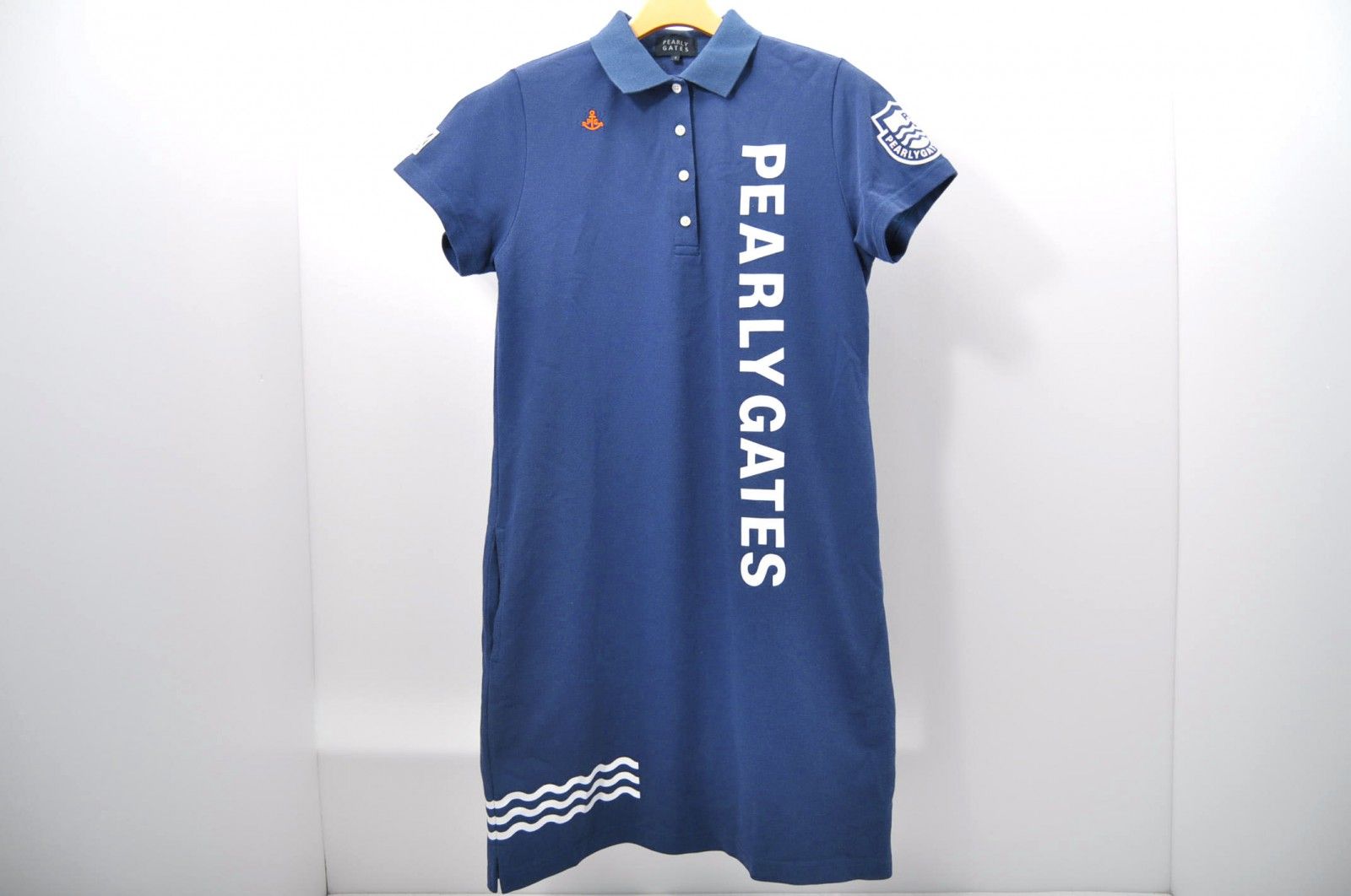 中古 レディース パーリーゲイツ PEARLY GATES ワンピース 1(M) 青紫 ブルー パープル 半袖ポロワンピース
